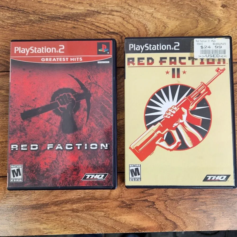 Red Faction I & II Sony PlayStation 2 Game Lot Tested and Working 1 & 2